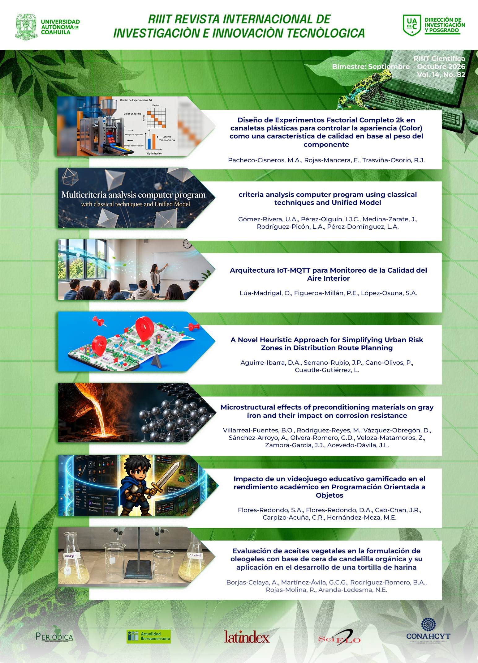 					View Vol. 14 No. 82 (2026): Bimestre RIIIT Septiembre - Octubre 2026
				
